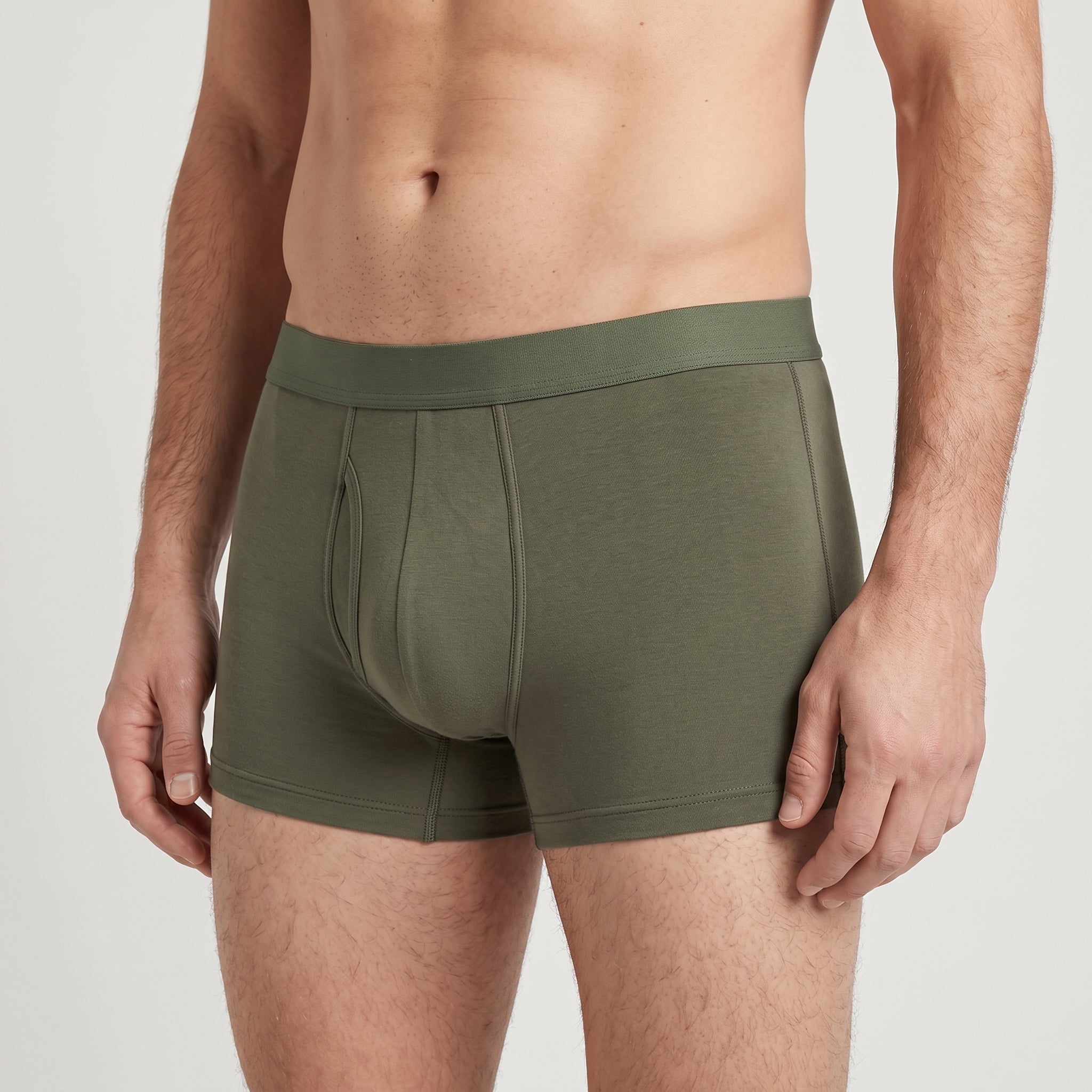 Plain Cotton Trunk | 6-Pack Single Color, worn, close-up