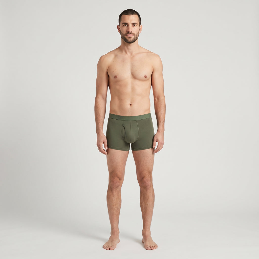 Plain Cotton Trunk | 6-Pack Single Color, worn, front view