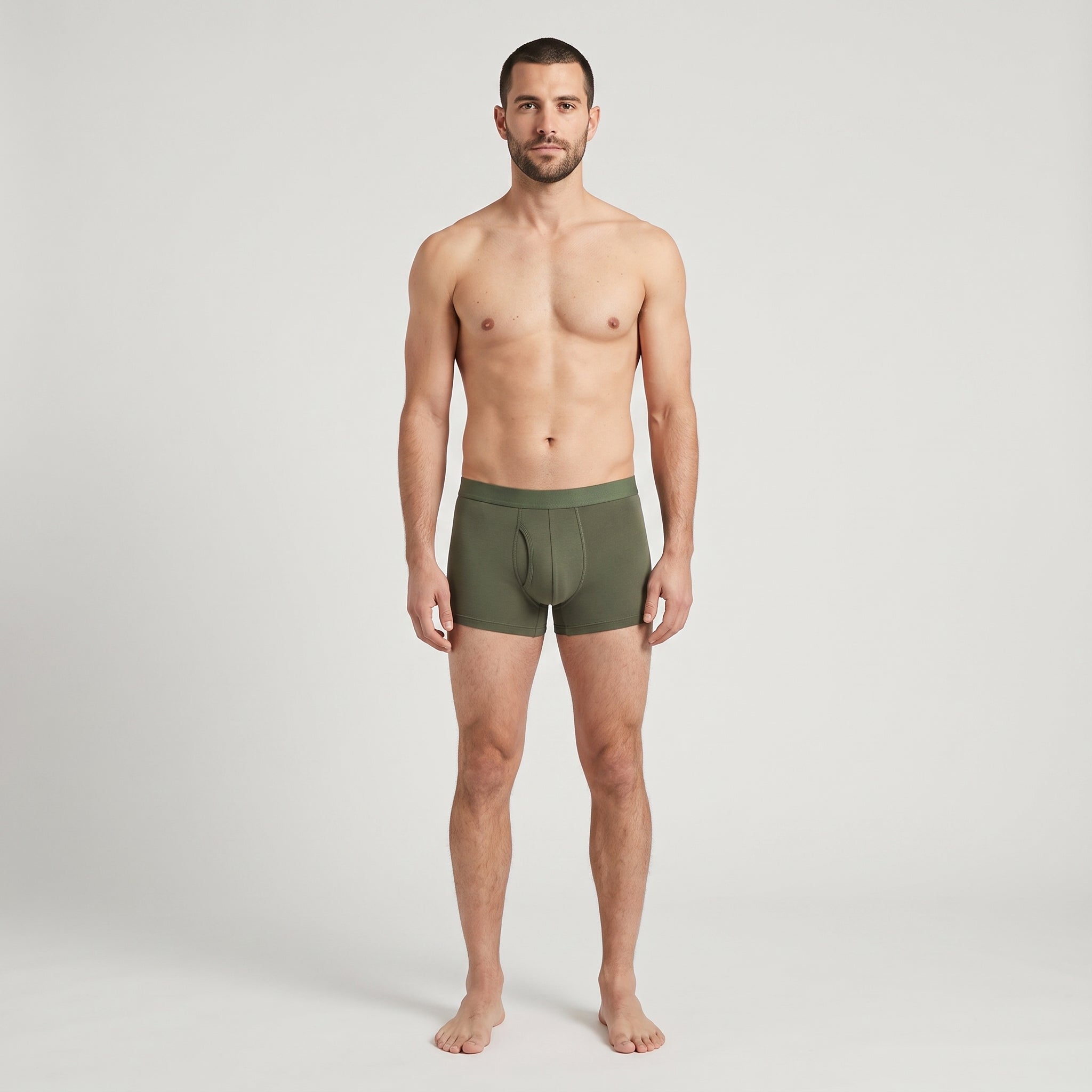 Plain Cotton Trunk | 6-Pack Single Color, worn, front view