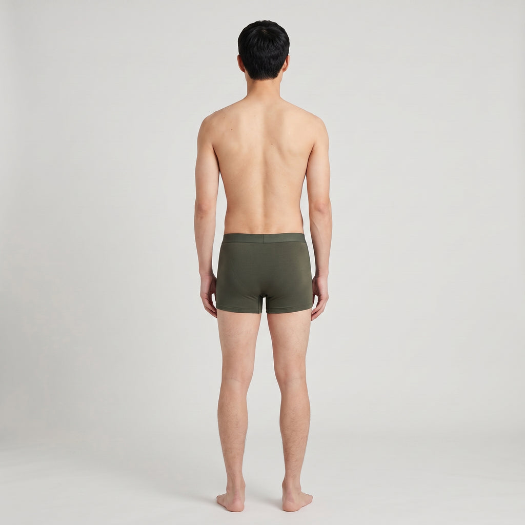 Plain Cotton Trunk | 6-Pack Three Colors, worn, back view