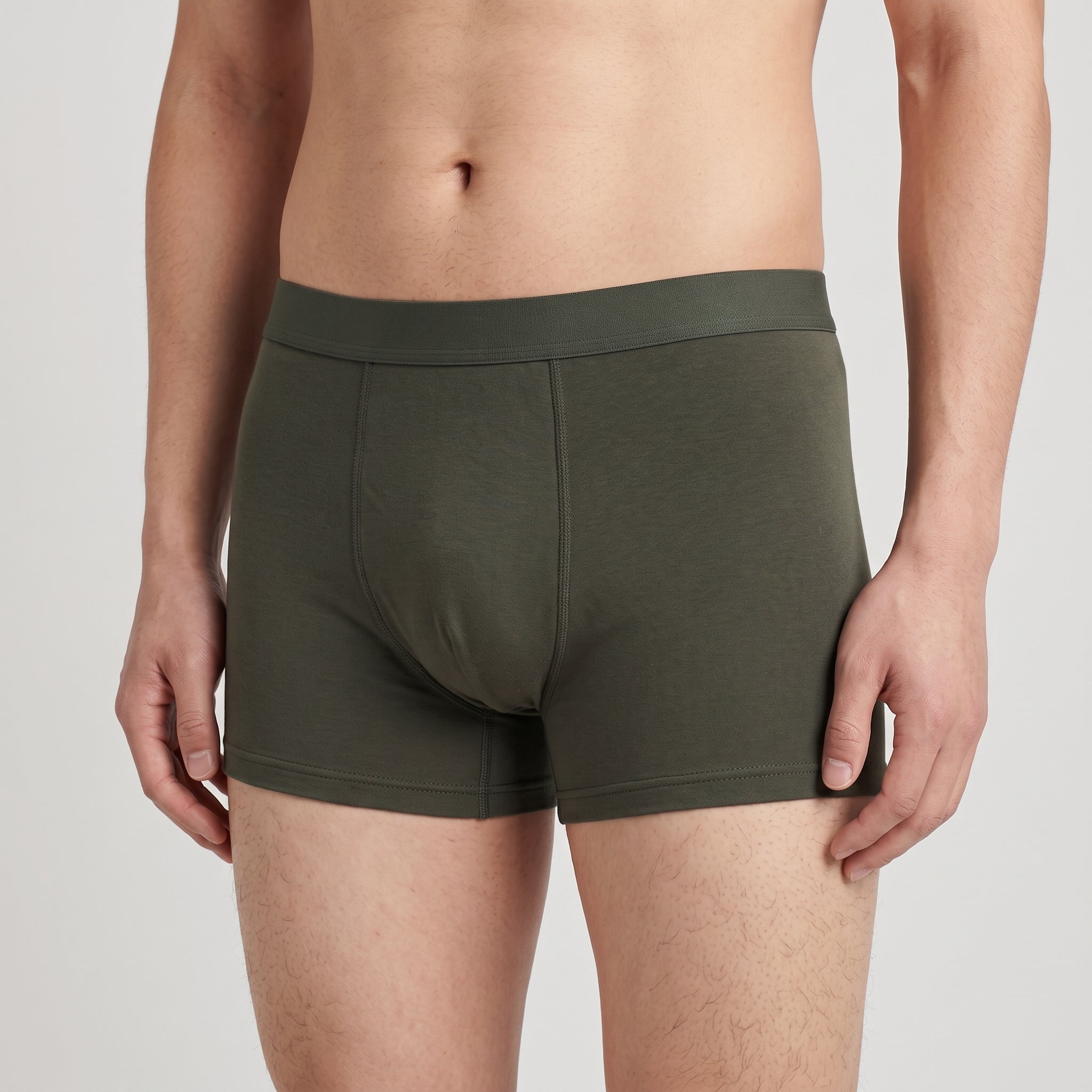 Plain Cotton Trunk | 6-Pack Three Colors, worn, close-up