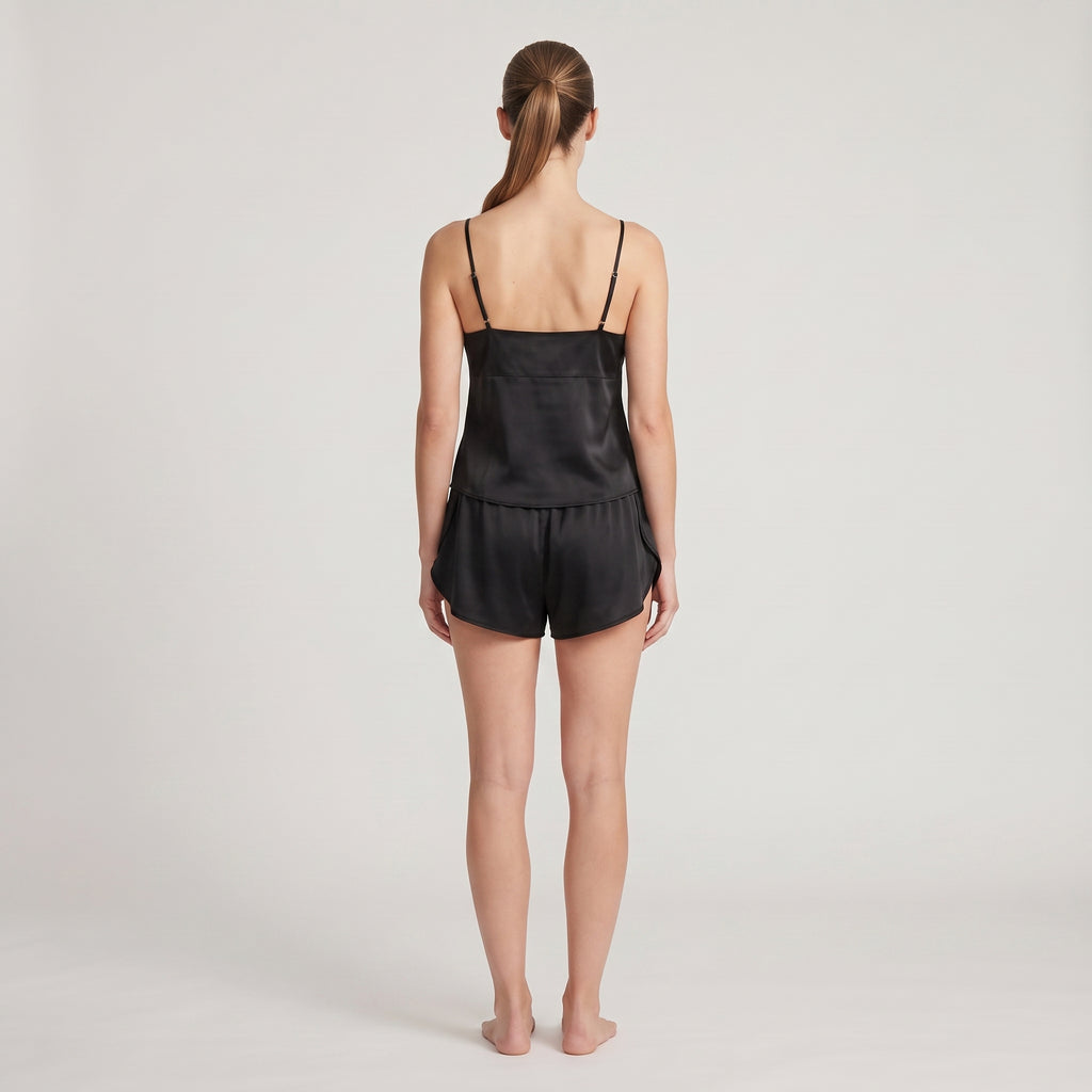 Plant-Based Silk Camisole, worn, back view