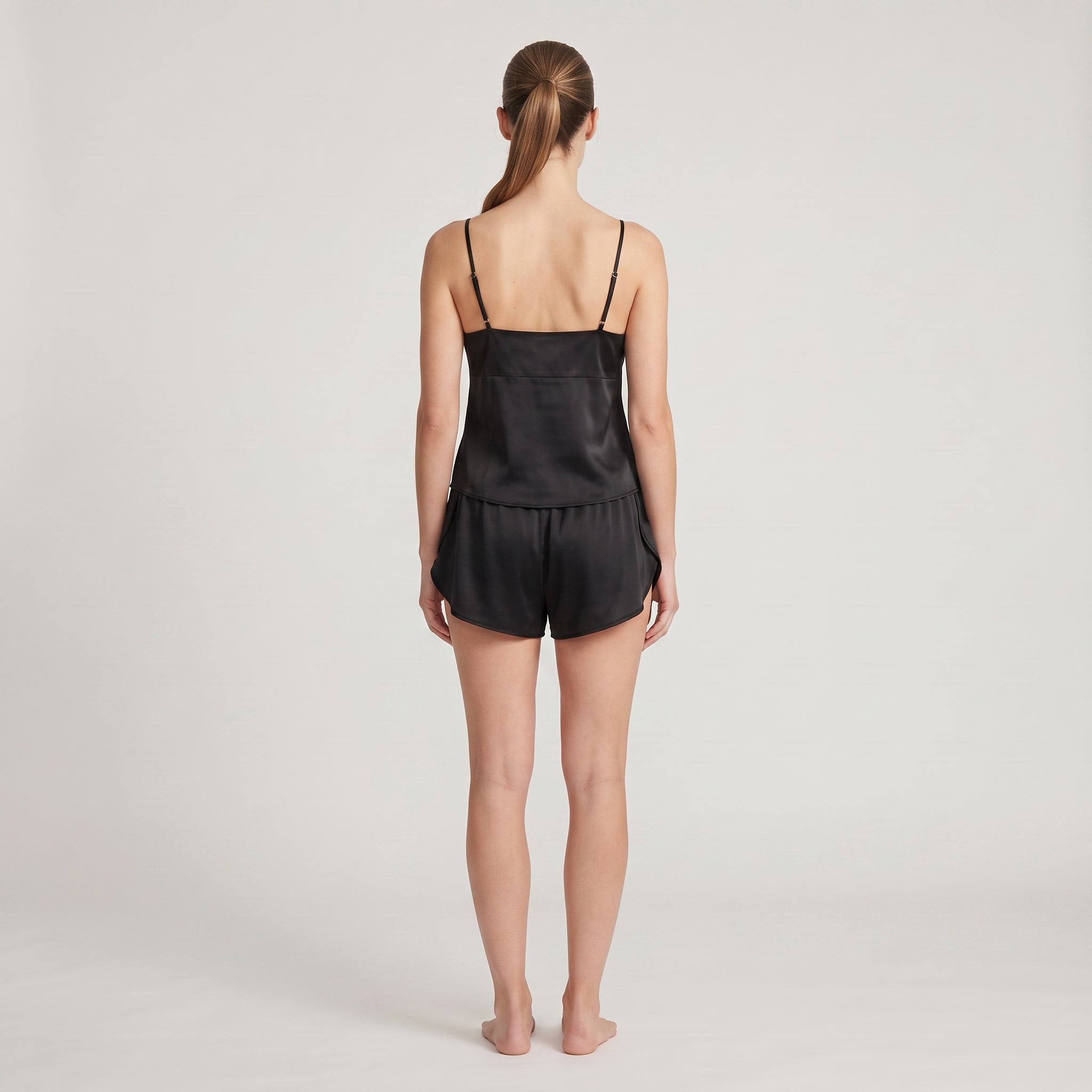 Plant-Based Silk Camisole, worn, back view