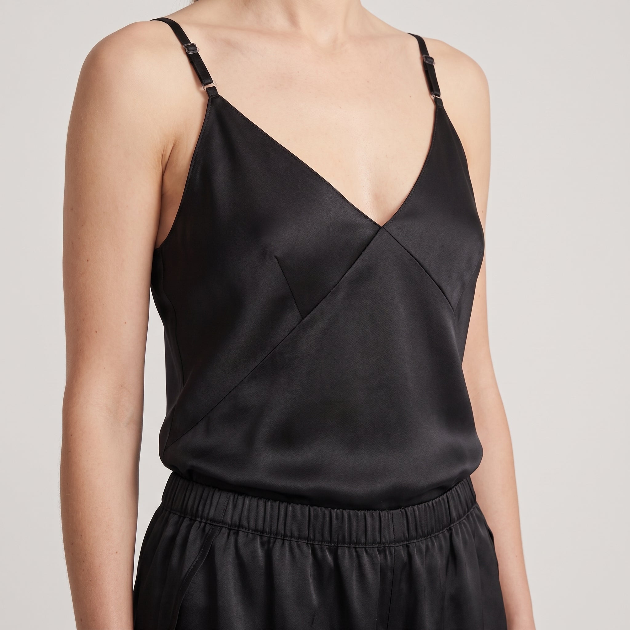 Plant-Based Silk Camisole, worn, close-up