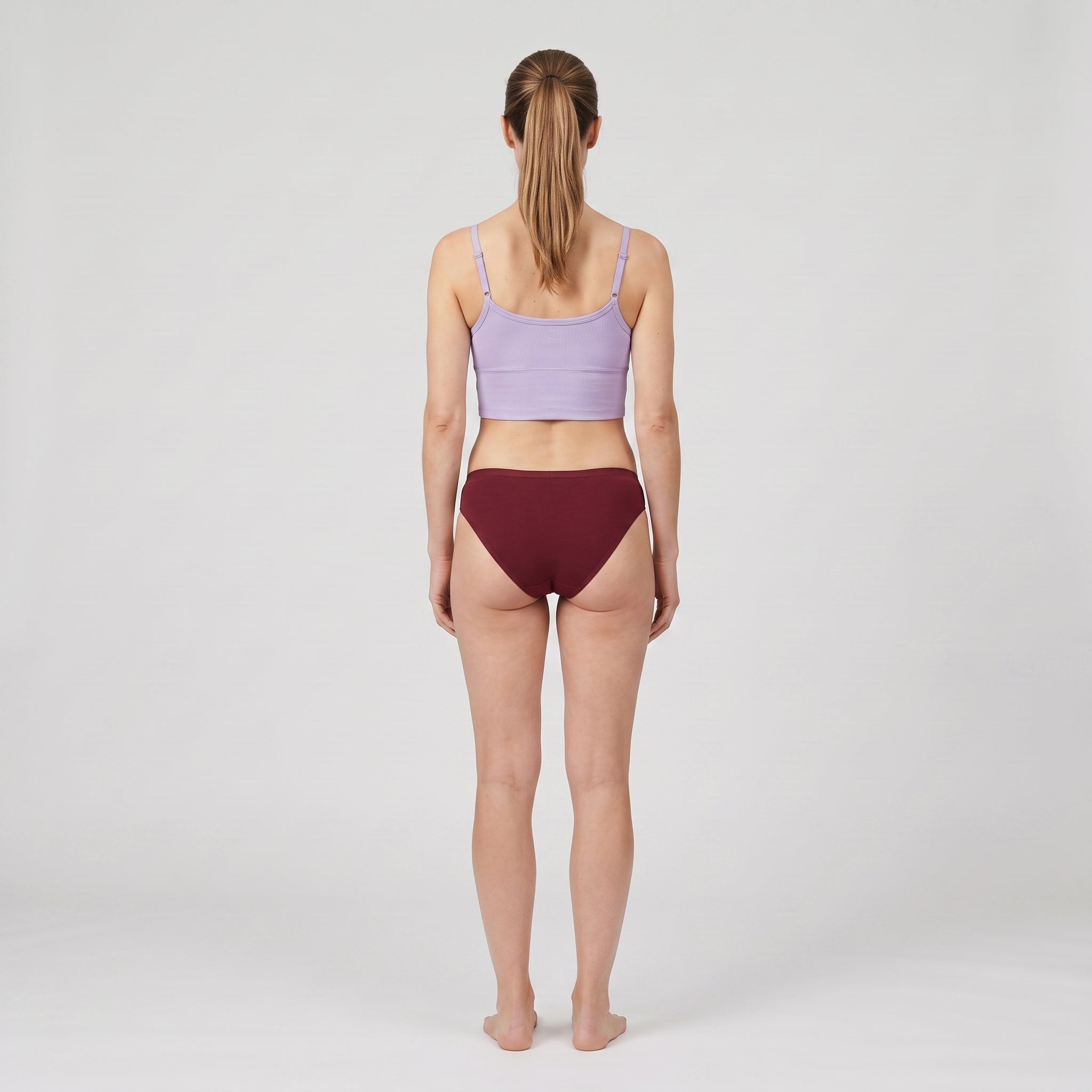 Straight-Neck Bra Top | 2-Pack, worn, back view