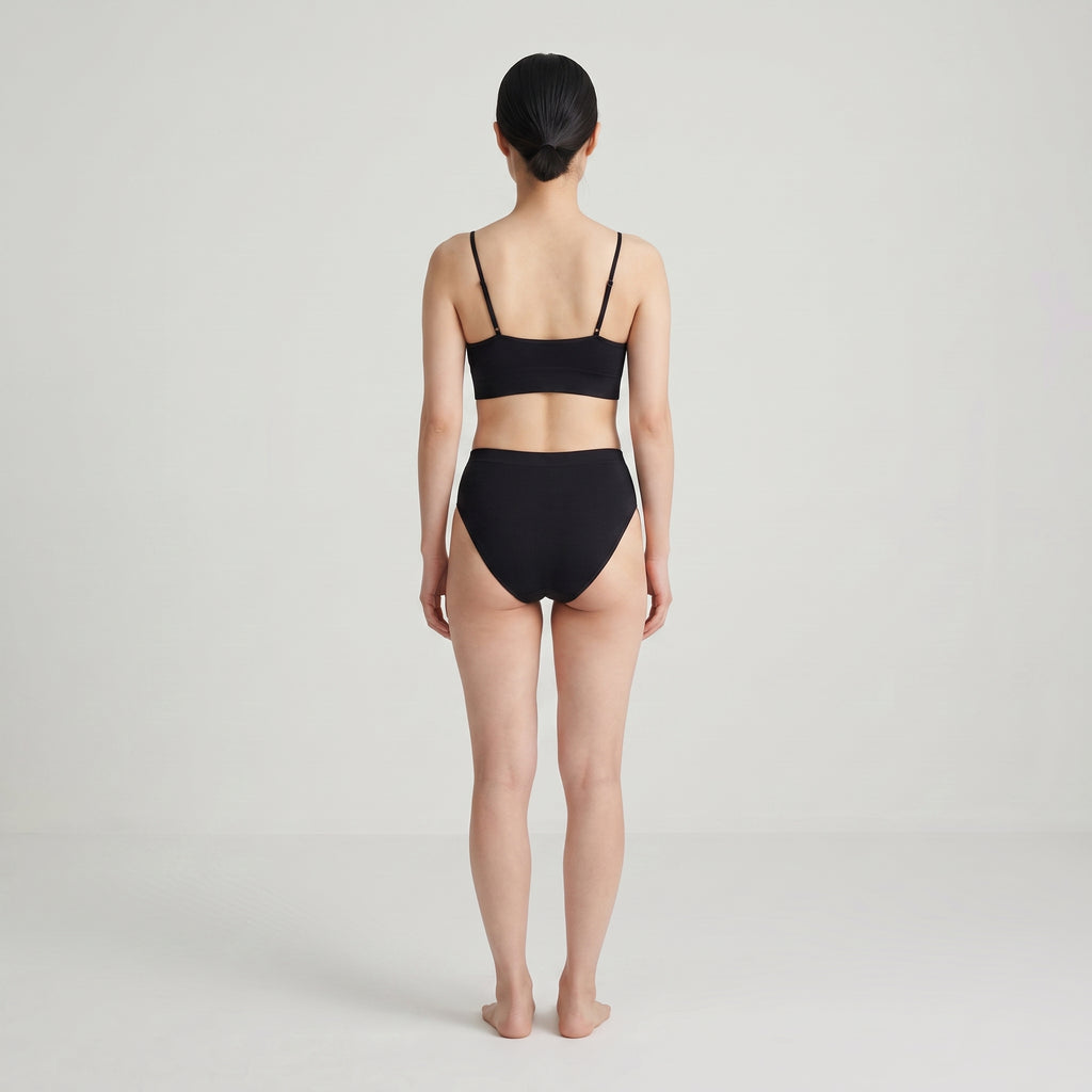 V-Neck Bra Top | 2-Pack, worn, back view, second colourway