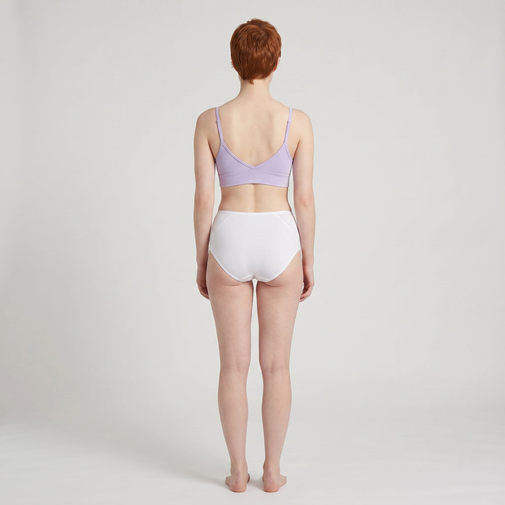 V-Neck Bra Top, worn, back view, second colourway