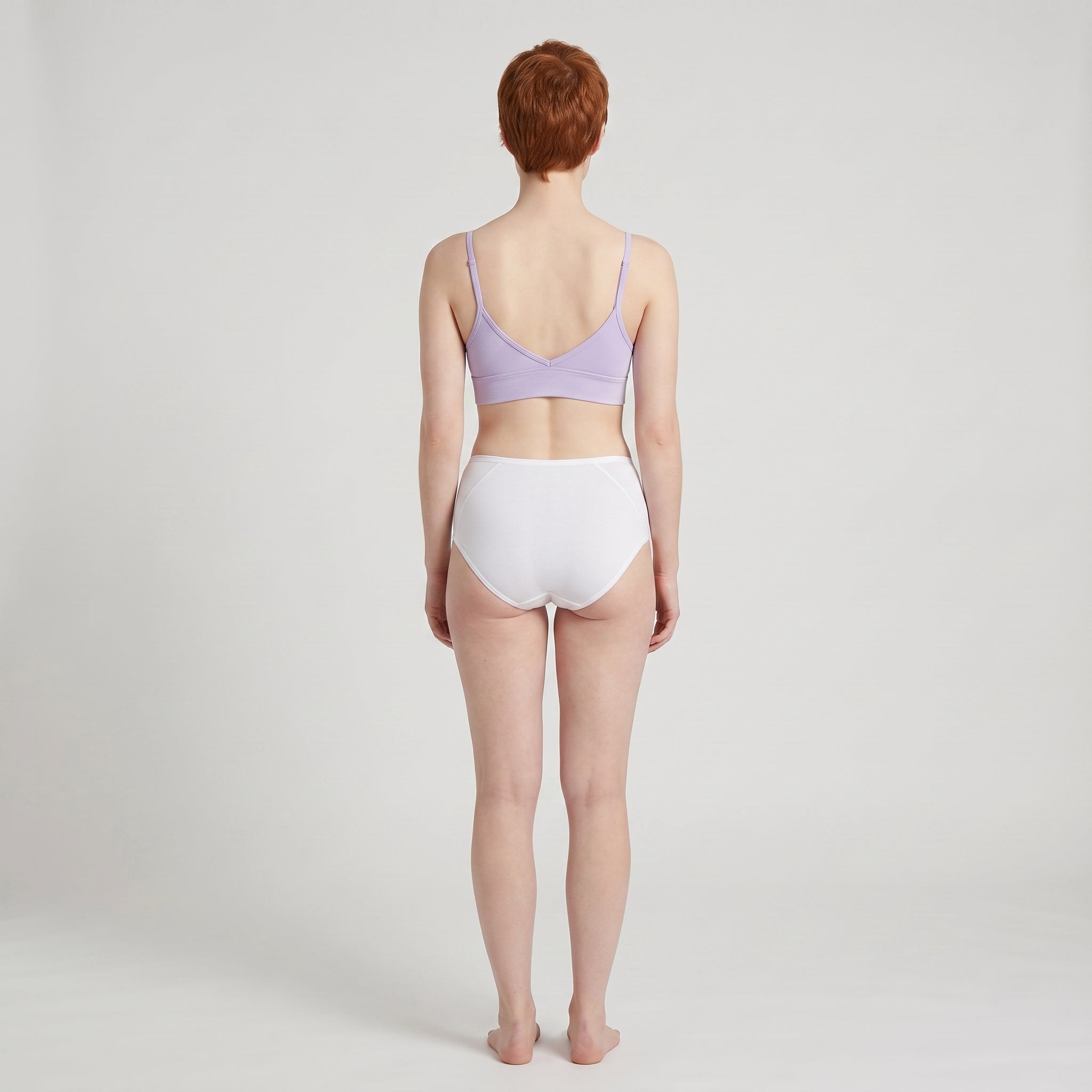 V-Neck Bra Top, worn, back view, second colourway