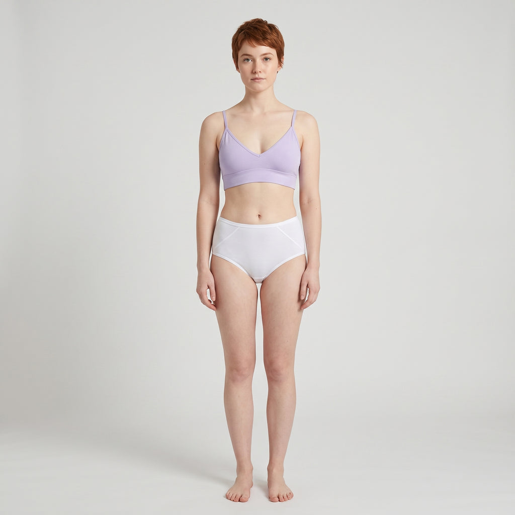 V-Neck Bra Top, worn, front view, second colourway
