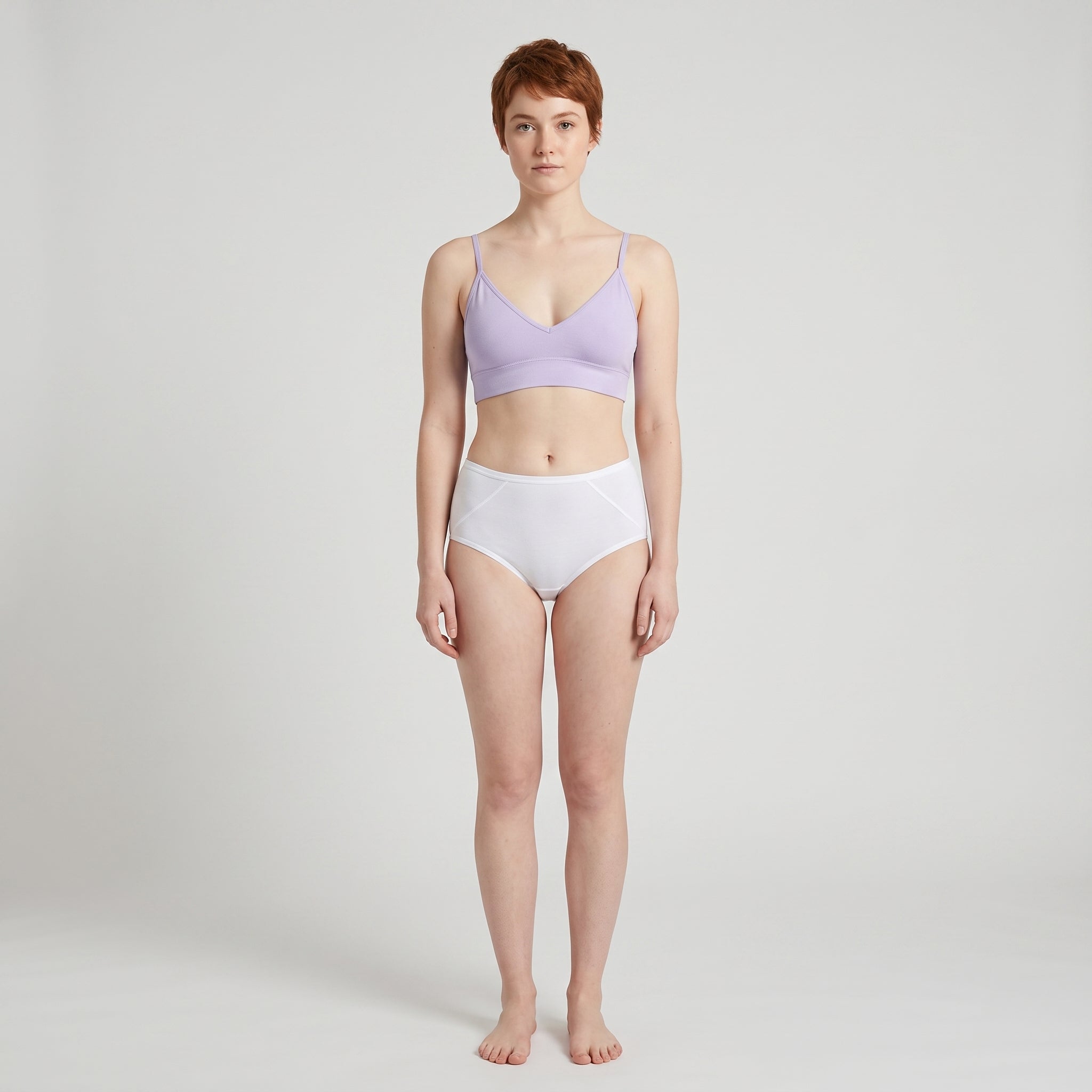 V-Neck Bra Top, worn, front view, second colourway