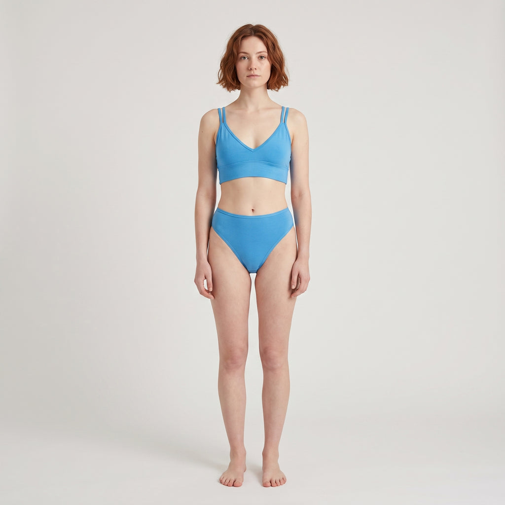 V-Neck Bra Top, worn, front view